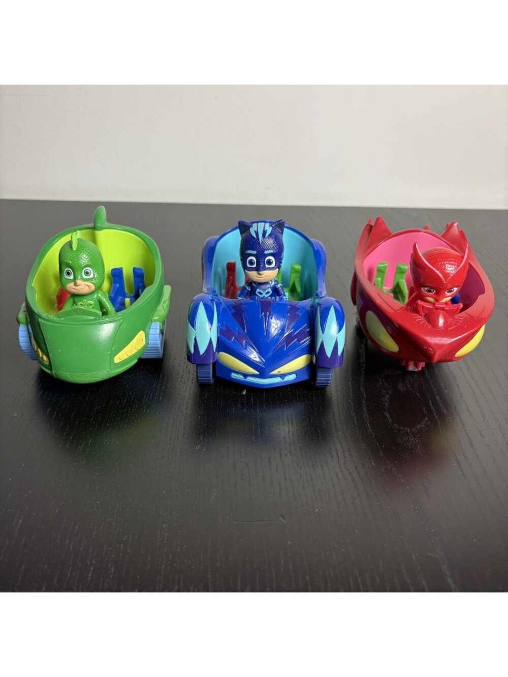 PJ MASKS Toys Lot of 3 Character Figures with Vehicles